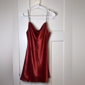 Satin sparkle strap dress